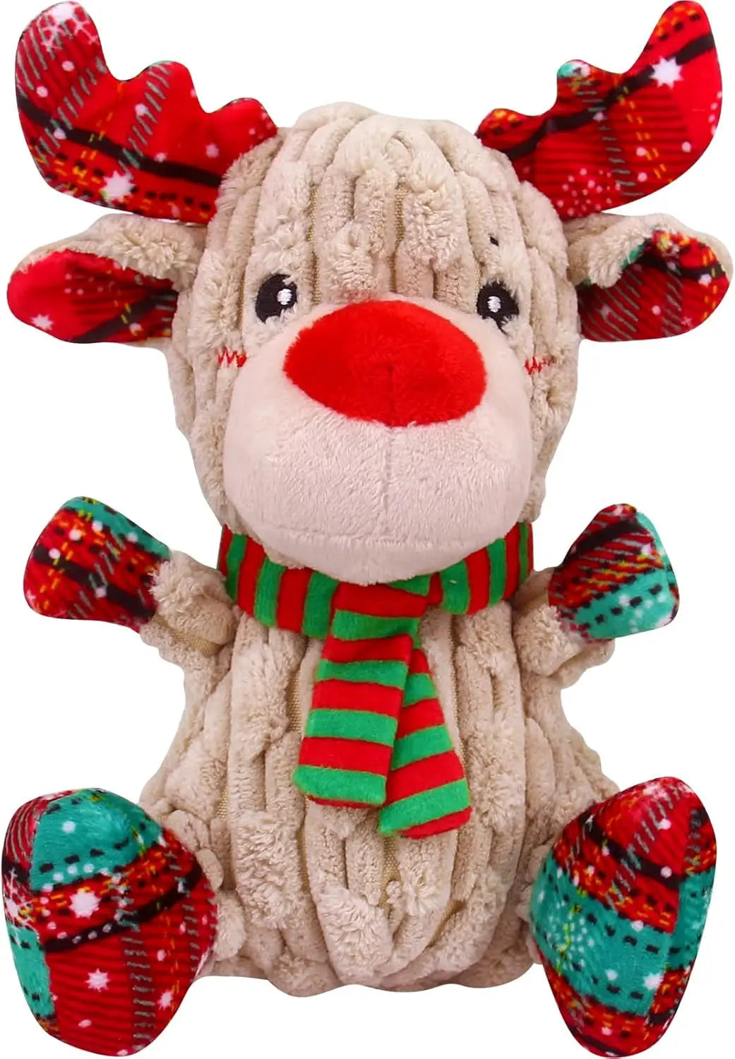 Plush Crinkle Squeaky Dog Toy for Small Medium & Large Dogs – Tough Chew