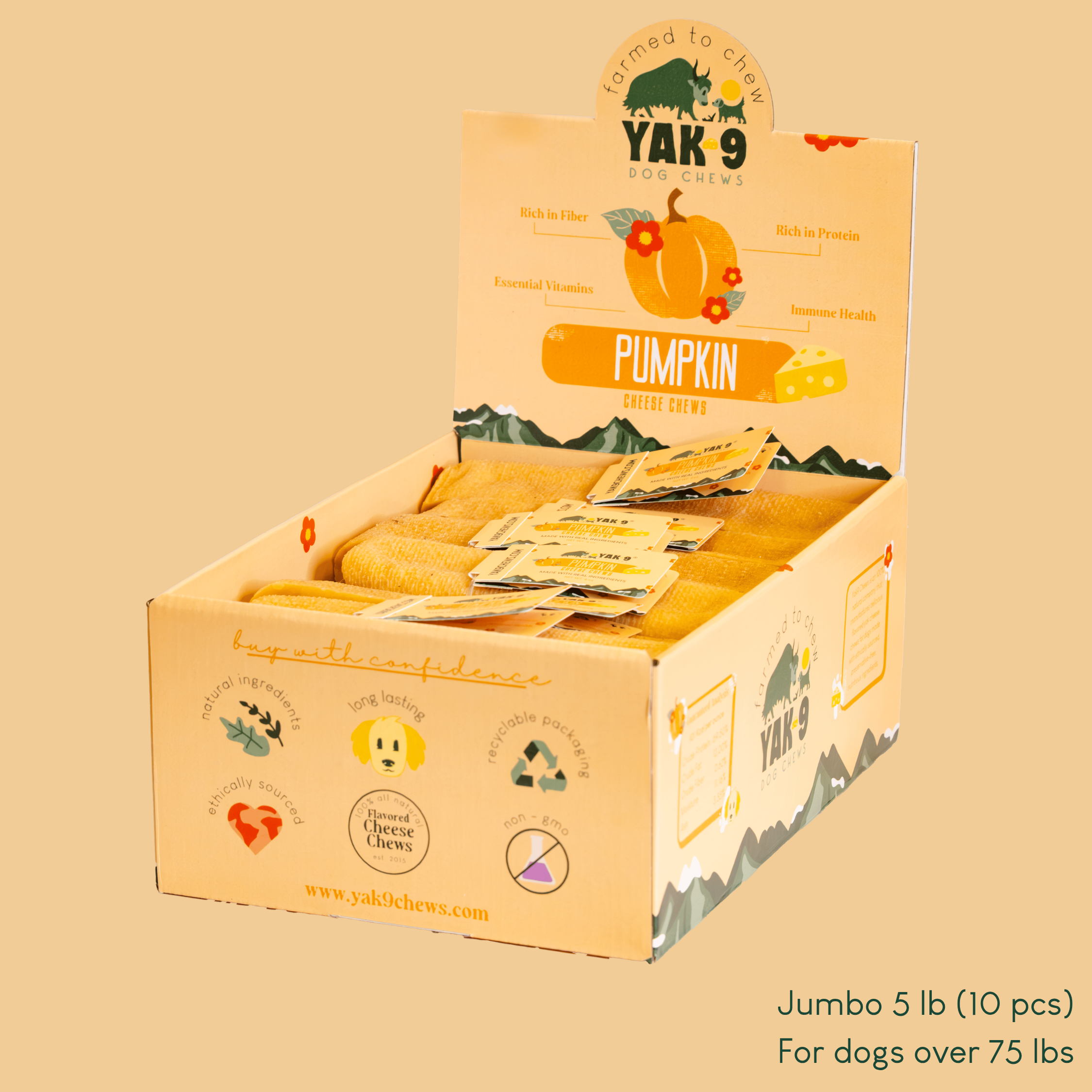 Pumpkin Yak Chews for Dogs
