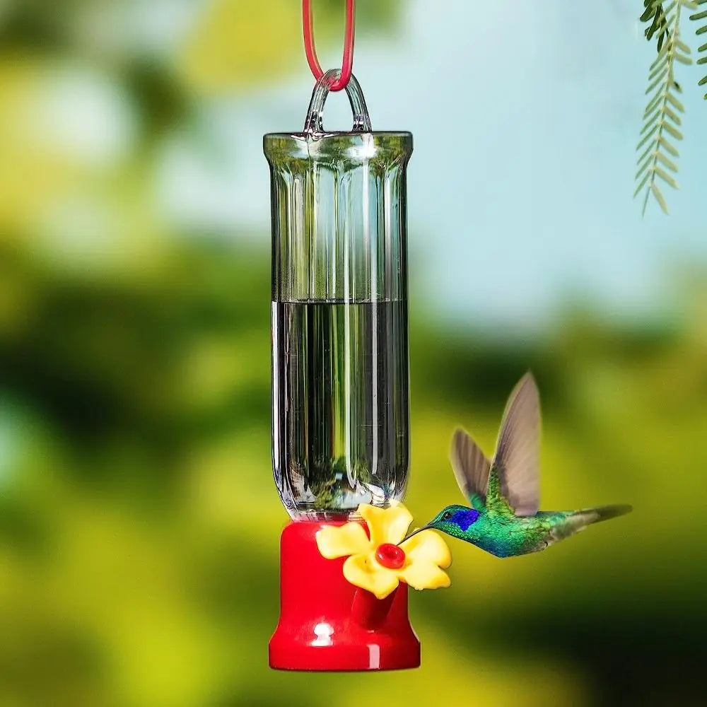Portable Hummingbird Feeder Bottle With Hanging Wires Leakproof Plastic