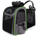 Pet Backpack Portable Breathable Outdoor Foldable Expandable Cat & Dog Backpack Large Capacity Oxford Cloth Cat Carrying Bag