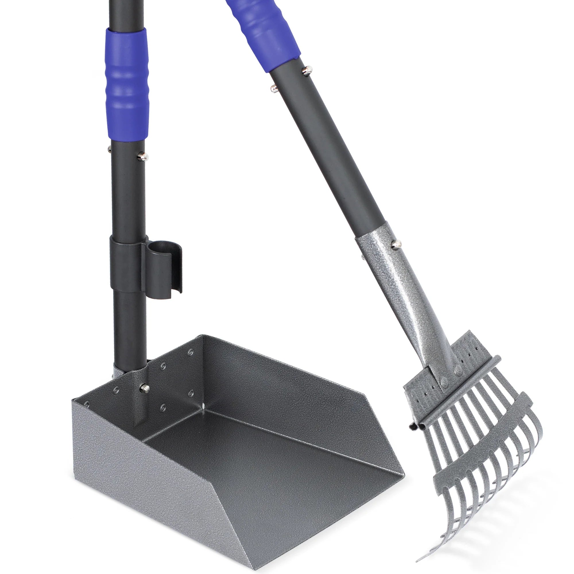 Dog Pooper Scooper and Rake Set with Stainless Handles