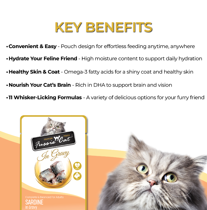 Fussie Cat Pouch - Sardine in Gravy (2.47oz)