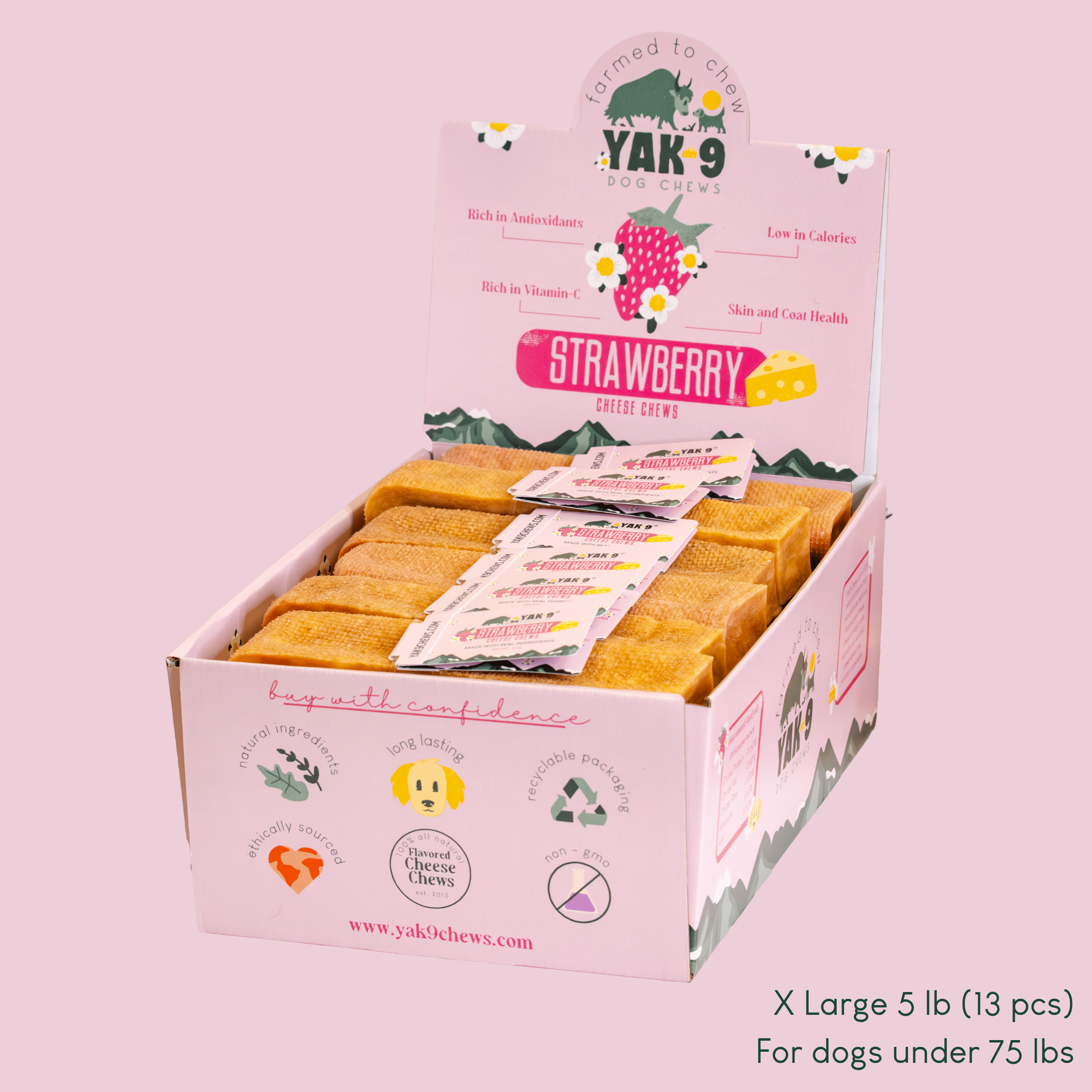 Strawberry Cheese Chews for Dogs