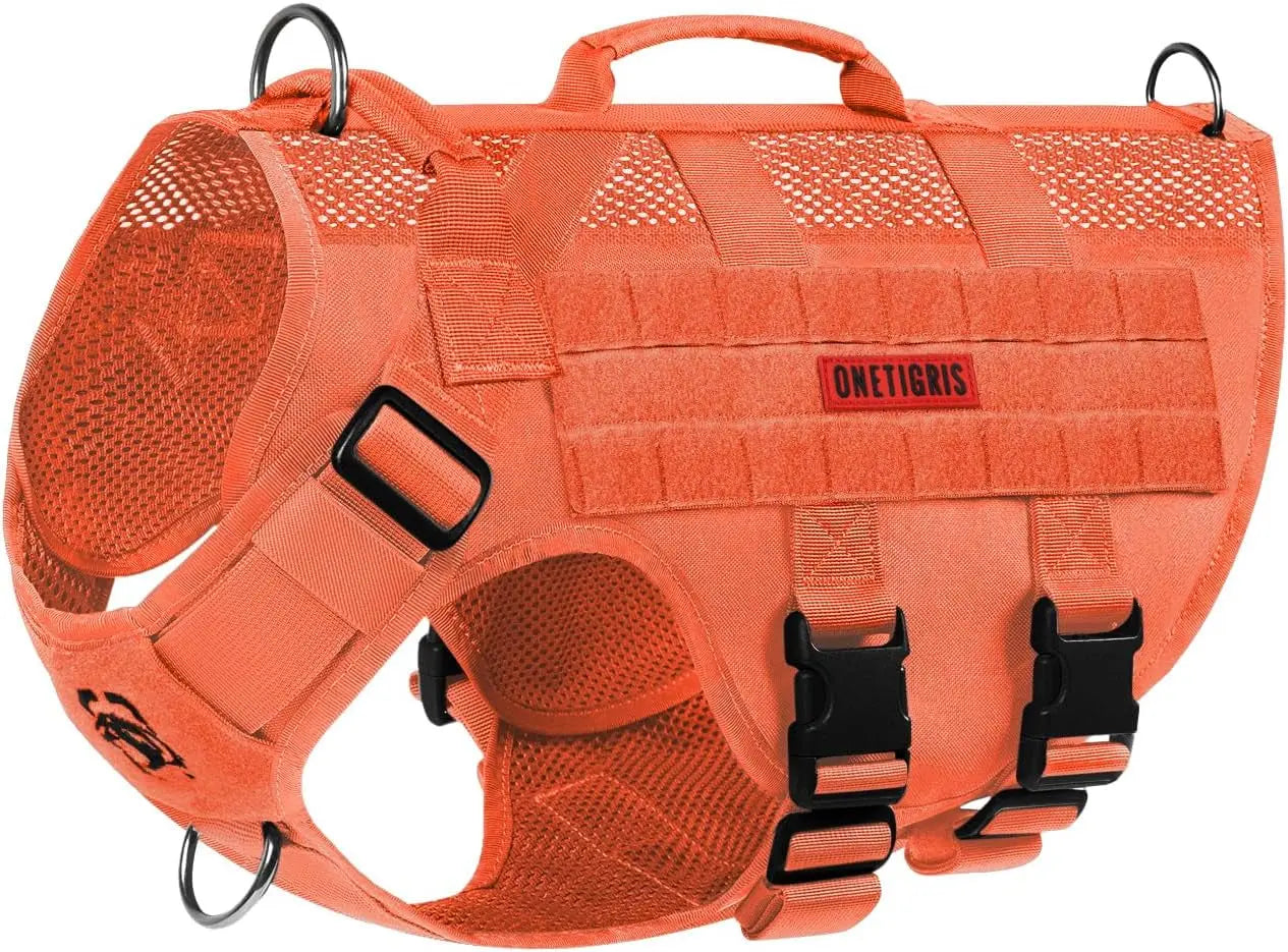Tactical No-Pull Dog Harness – Mesh Military Vest with Handles for S -XL Dogs