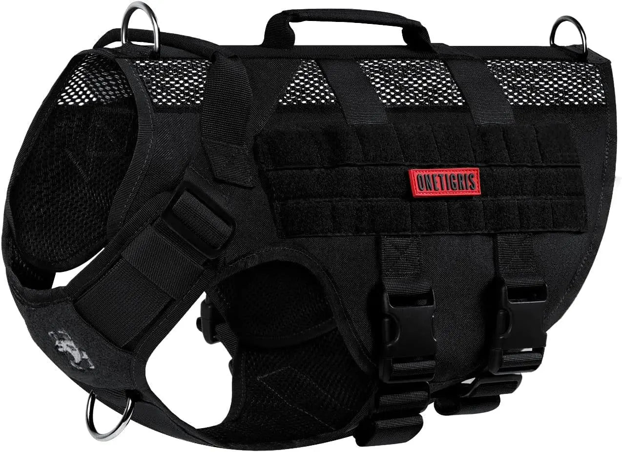 Tactical No-Pull Dog Harness – Mesh Military Vest with Handles for S -XL Dogs