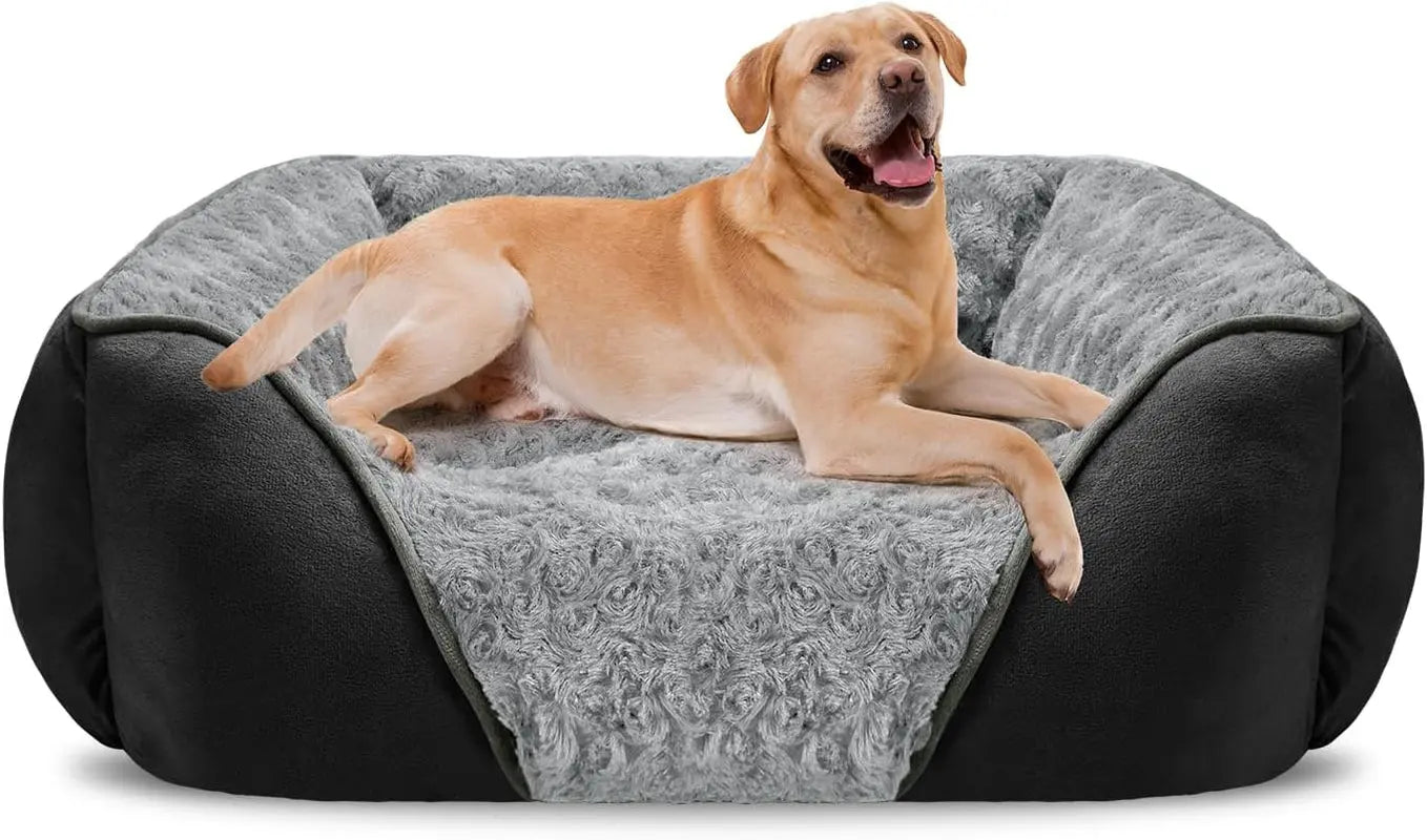 Washable Orthopedic Dog Bed – Soft Calming Pet Sofa for Small to Large Dogs