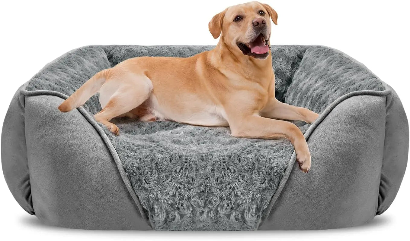 Washable Orthopedic Dog Bed – Soft Calming Pet Sofa for Small to Large Dogs