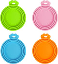4 Packs Pet Food Can Covers Lids, Universal Size for Dog Cat Food | Silicone, 1 Fit 3 Standard Size Can Tops, Can Topper for Wet Food, BPA Free, Dishwasher Safe