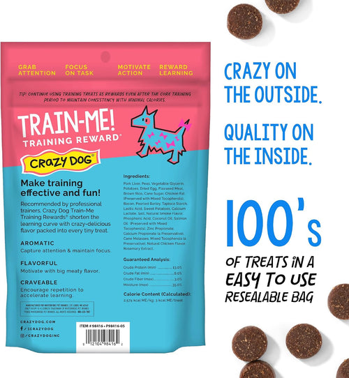 Train-Me! Training Treats 16 Oz. Bag, Bacon Flavor, with 400 Treats per Bag, Recommended by Dog Trainers
