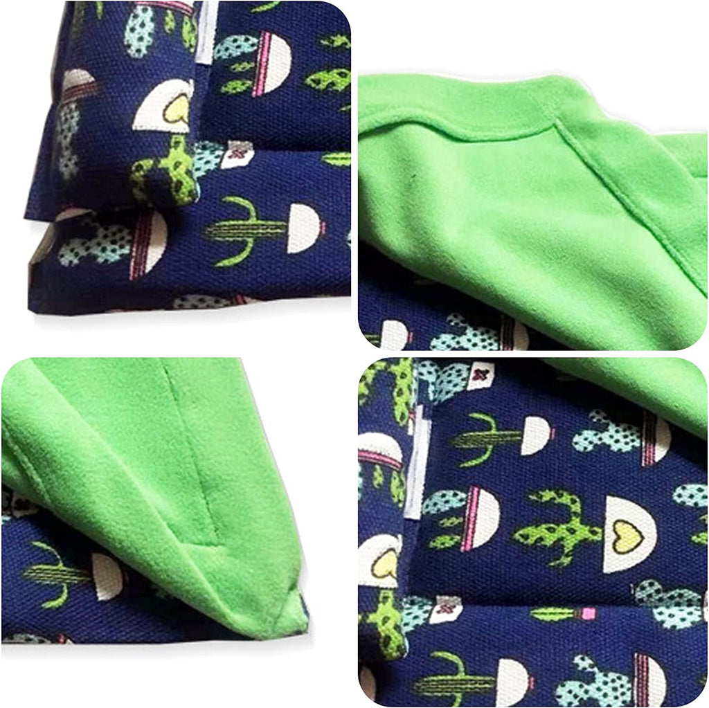 Bearded Dragon Bed with Pillow Lizard Sleeping Bag Blanket Soft Warm Hideout Terrariums Accessories for Reptile Lizard Bearded Dragon (Blue)