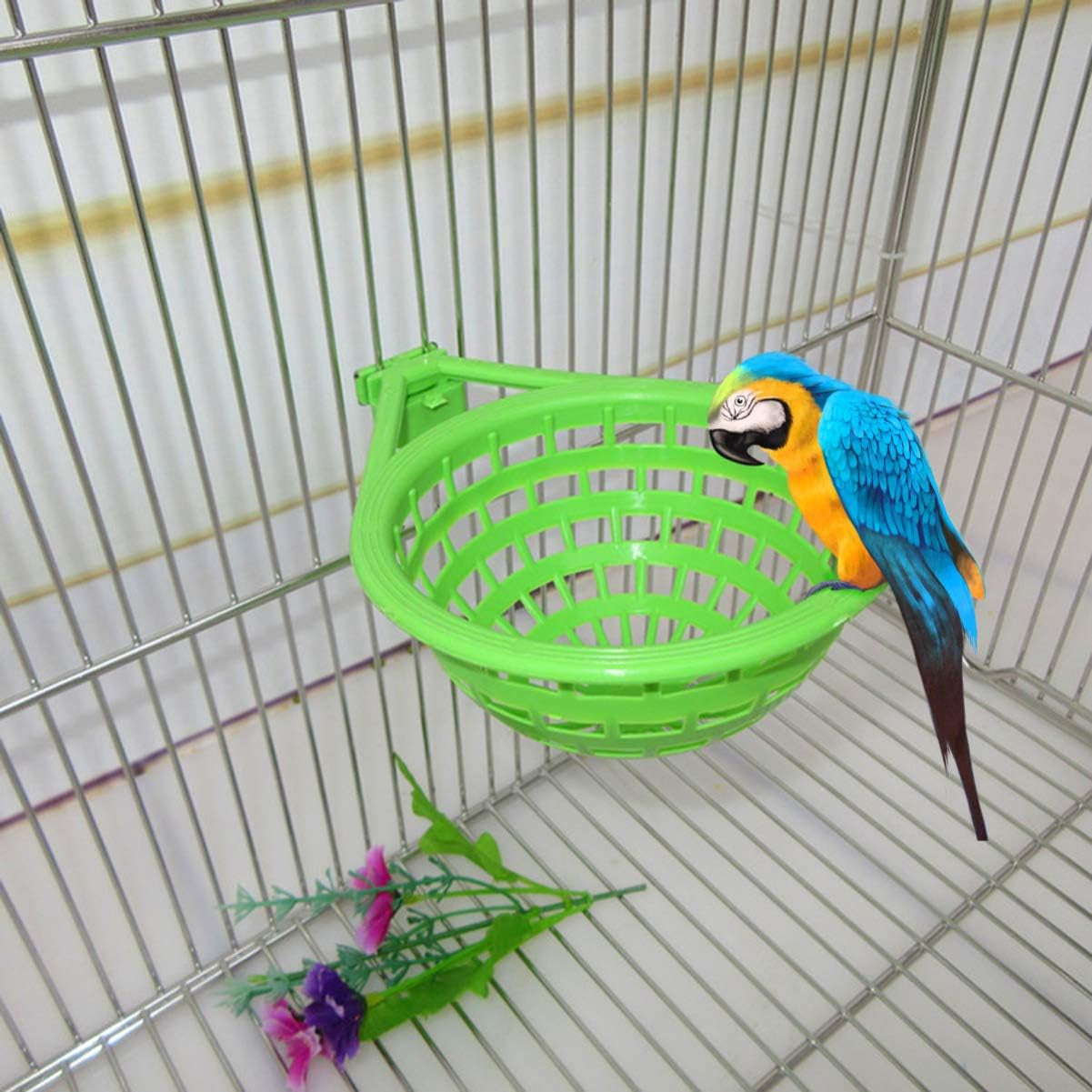 Plastic Canary 3Pcs Nest-Bird Nest Plastic Hollow Hanging Cage Eggs Hatching Tool Pan Finch Parrot Canary Pigeon Hanging Nest Bowl