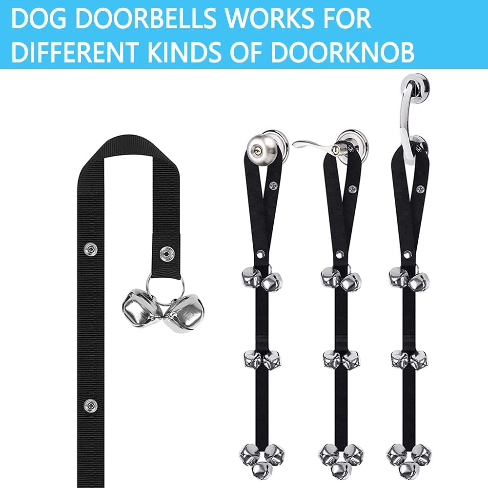 Dog Doorbells Premium Potty Training Big Dog Bell Adjustable Dog Doorbell for Potty Training Your Puppy Easily - Premium Quality - 7 Extra Large Loud Dog Bells (Single)