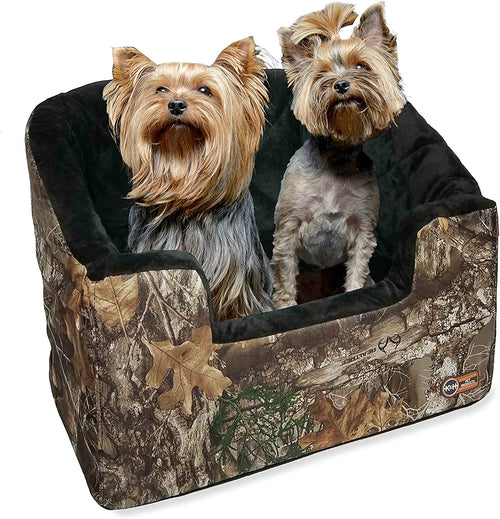 Bucket Booster Dog Car Seat, Sturdy Cat or Dog Booster Seats - Large Realtree Edge