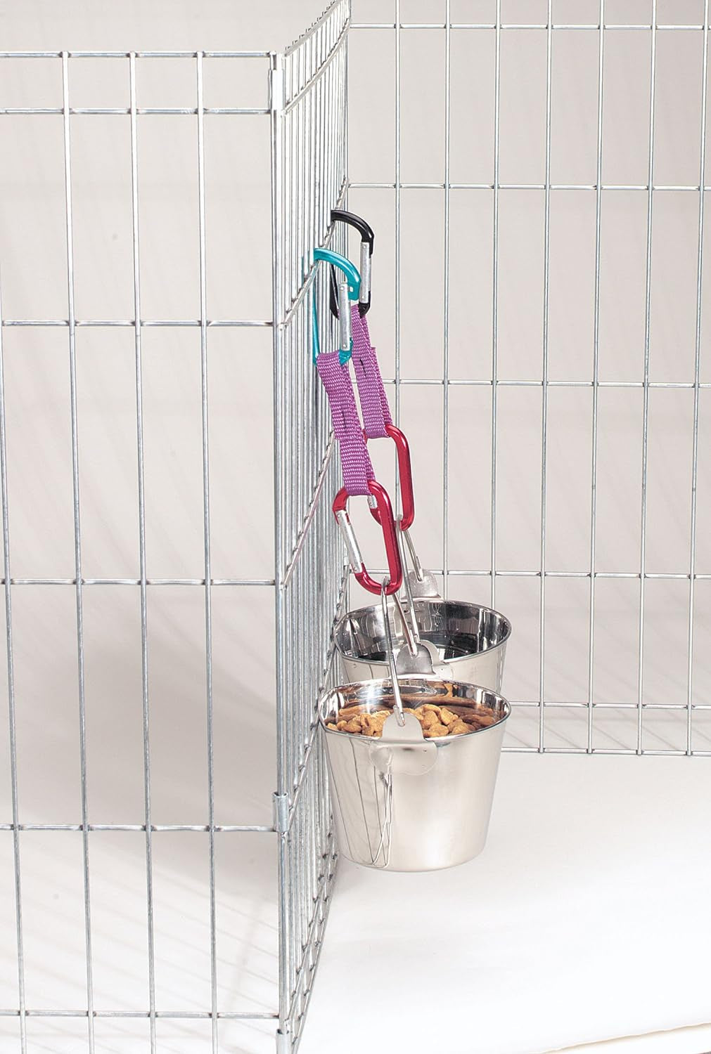 Proselect Stainless Steel Flat Sided Pails — Durable Pails for Fences, Cages, Crates, or Kennels - 6", 2-Quart
