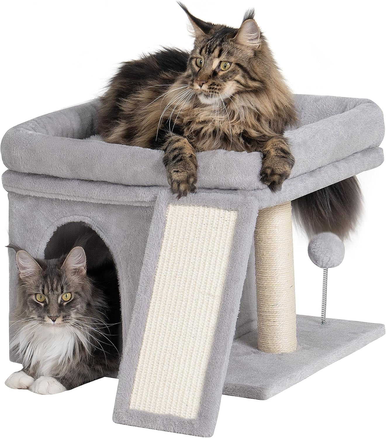 Cat Tree for Large Cats 24in Tower with Perch Condos Scratching Post