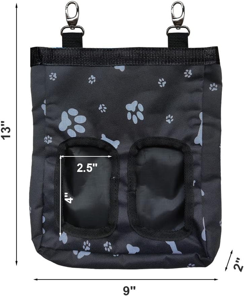 Guinea Pig Hay Feeder, Hanging Rabbit Hay Feeder Bag. Black Paws | Upgraded Double Layer Fabric | Bite Resistant | Cleaner Hay & Less Mess | Small Animal Hay Holder for Bunnies & Chinchillas