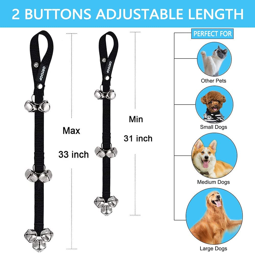 Dog Doorbells Premium Potty Training Big Dog Bell Adjustable Dog Doorbell for Potty Training Your Puppy Easily - Premium Quality - 7 Extra Large Loud Dog Bells (Single)