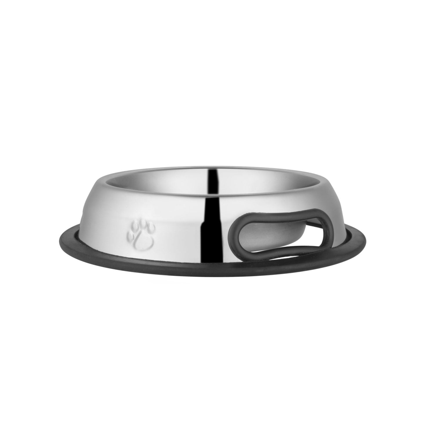 Jeffers Pet Embossed No-Tip Anti-Skid Stainless Steel Pet Bowls for Dogs, Cats, Puppies, Kittens – Rubber Base, Food & Water Feeding Dish
