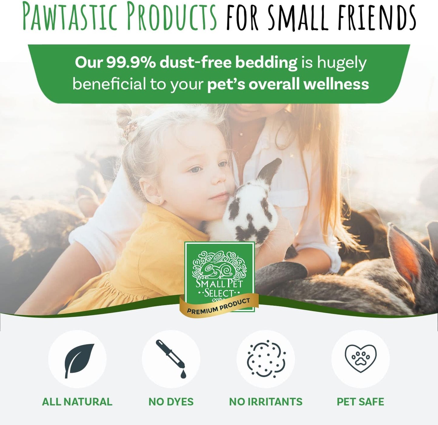 Premium Natural Aspen Bedding, Animal Bedding for Small Indoor and Outdoor Pets, Made in the USA, Jumbo Size 282 L (2 Pack, 141 L Each) | Natural Wood Bedding, Low Dust, Made in USA, for Indoor & Outdoor Small Pets, Two 141 L Bags, 282 L Total