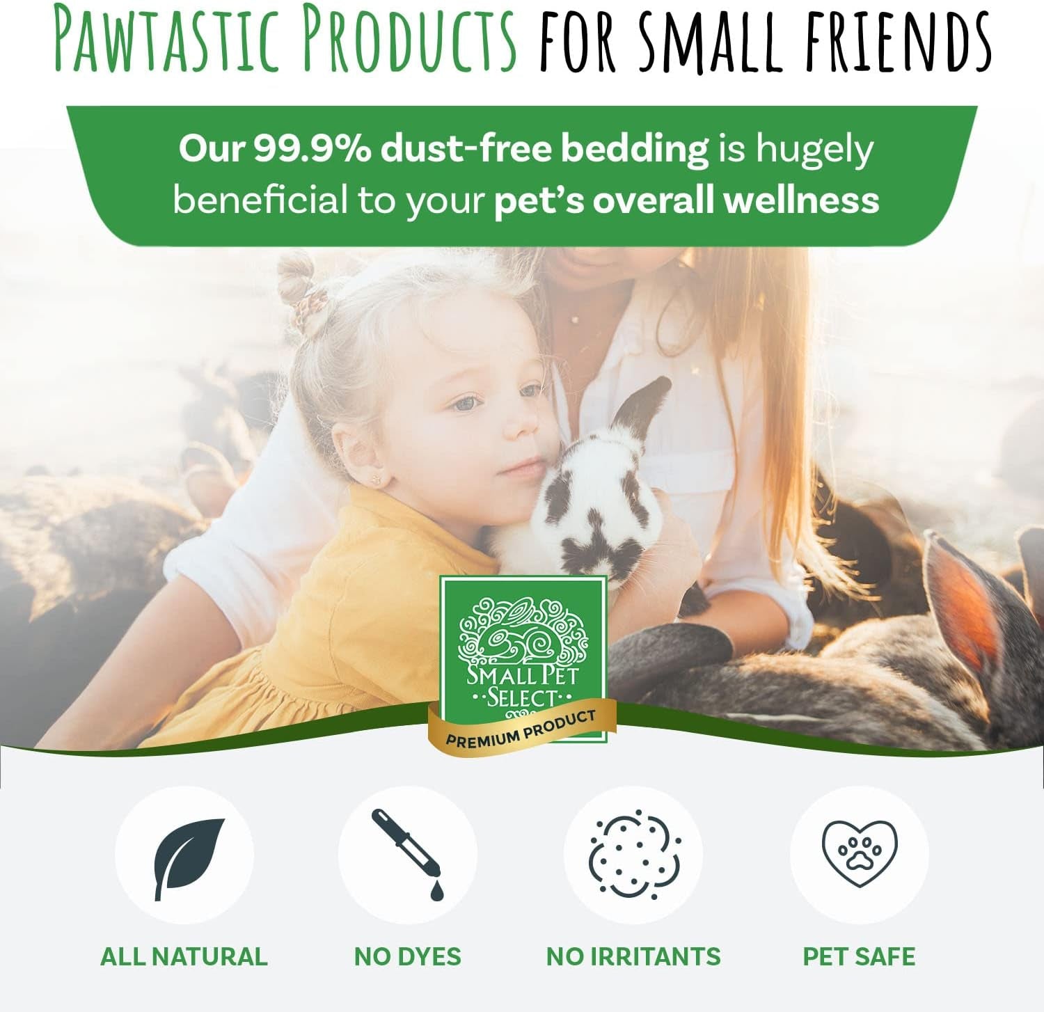 Premium Natural Aspen Bedding, Animal Bedding for Small Indoor and Outdoor Pets, Made in the USA, Jumbo Size 282 L (2 Pack, 141 L Each) | Natural Wood Bedding, Low Dust, Made in USA, for Indoor & Outdoor Small Pets, Two 141 L Bags, 282 L Total