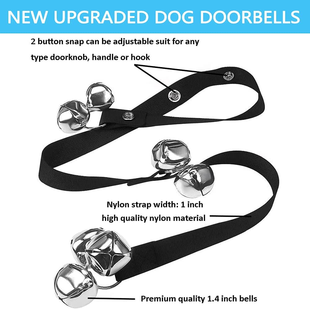 Dog Doorbells Premium Potty Training Big Dog Bell Adjustable Dog Doorbell for Potty Training Your Puppy Easily - Premium Quality - 7 Extra Large Loud Dog Bells (Single)