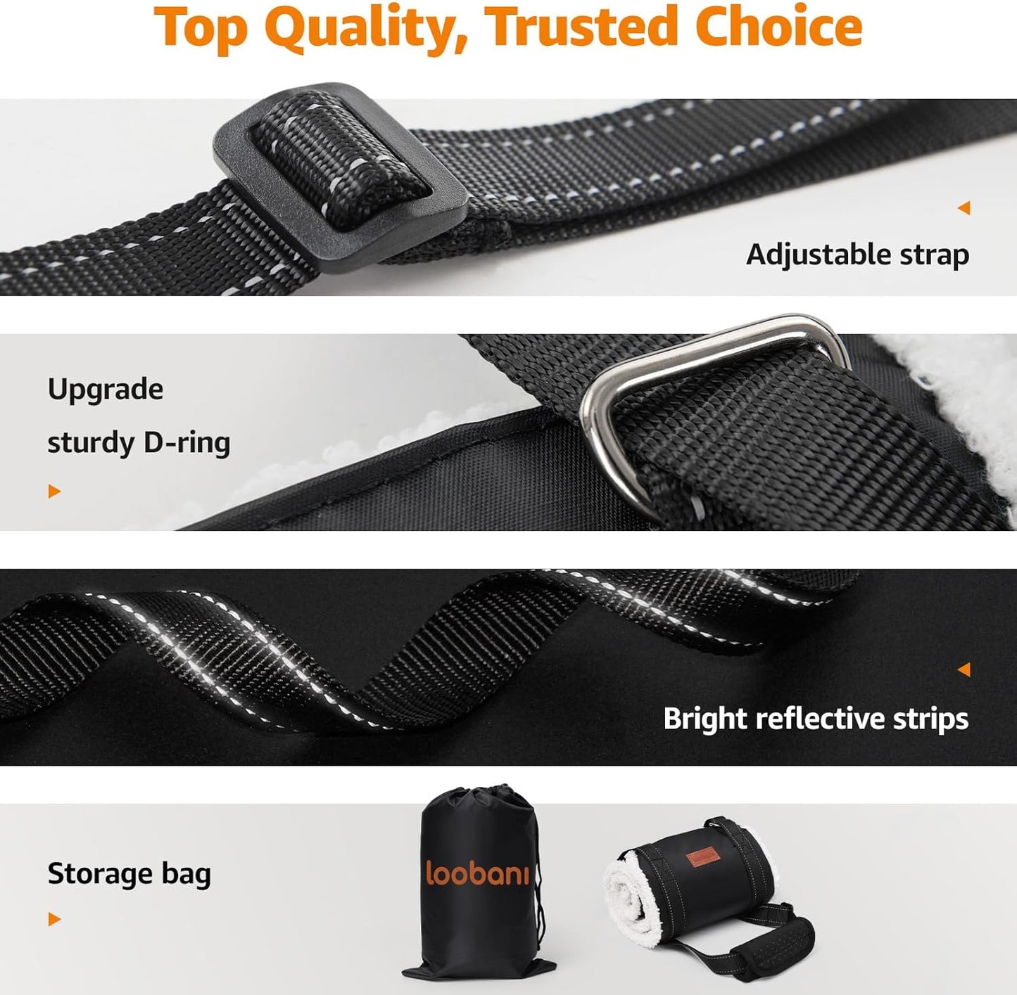 Adjustable Dog Sling for Large Dogs Hind Leg Support ACL Recovery | Walking & Stair Assistance, Senior Dog Mobility, Padded Comfort, Adjustable Fit, Lightweight Nylon, Soft Plush Lining