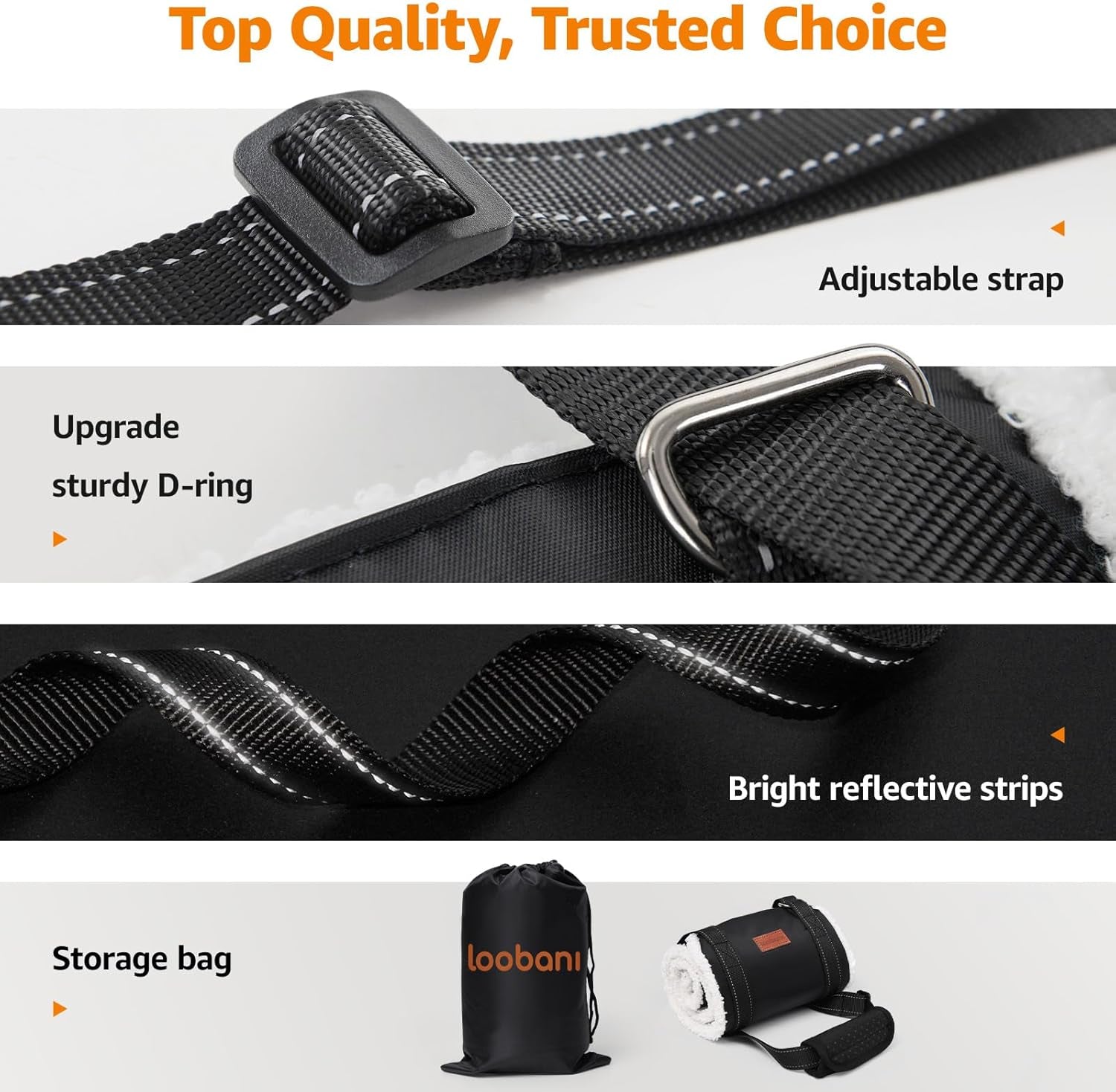 Adjustable Dog Sling for Large Dogs Hind Leg Support ACL Recovery | Walking & Stair Assistance, Senior Dog Mobility, Padded Comfort, Adjustable Fit, Lightweight Nylon, Soft Plush Lining