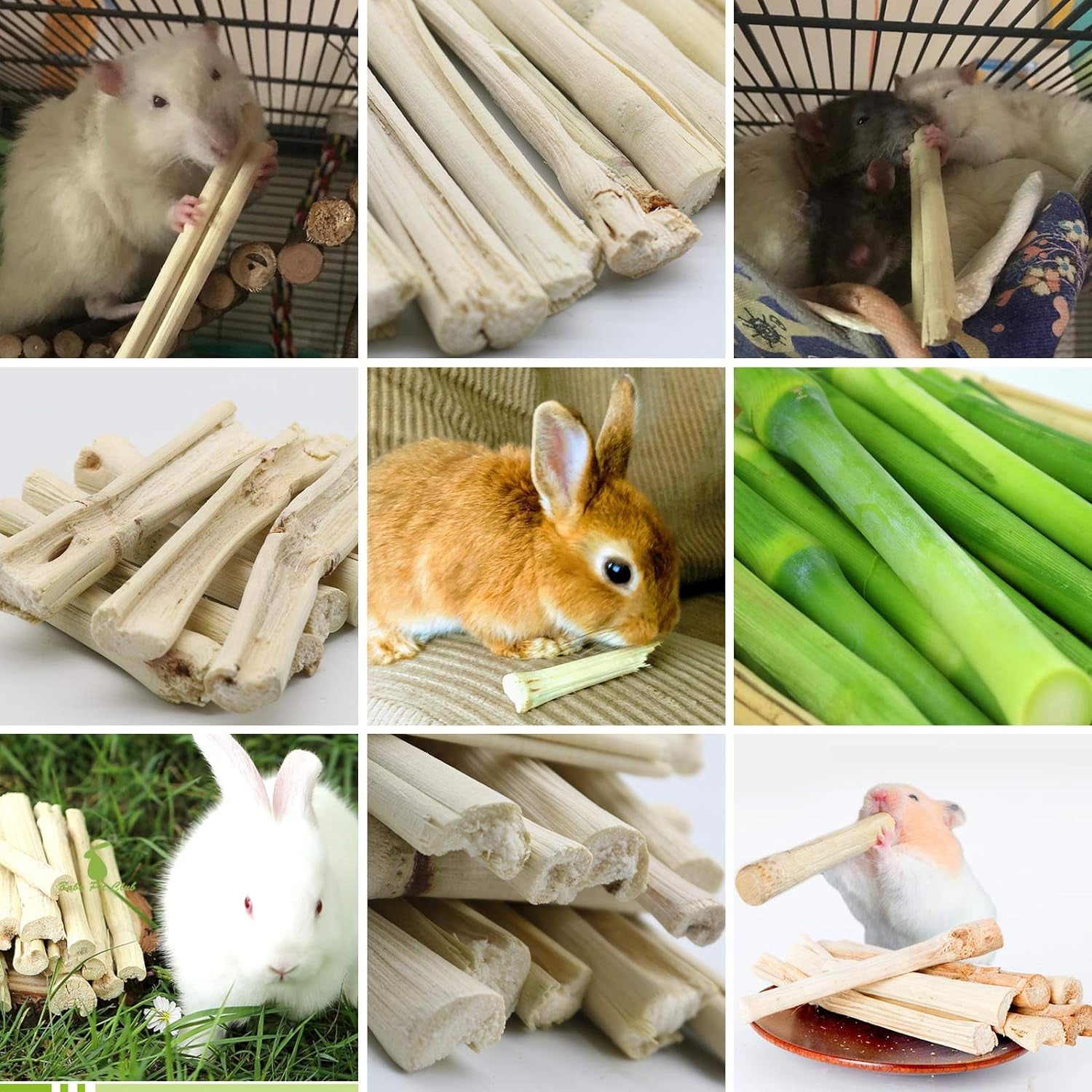 300G Pet Snacks, Bamboo Chews for Rabbits, Rabbit Bamboo Chew Sticks | 3.94 in Bamboo Sticks for Rabbits, Sweet Bamboo for Chewing, Rabbit Chew Toys, Squirrels, Guinea Pigs, Chinchillas, Hamsters