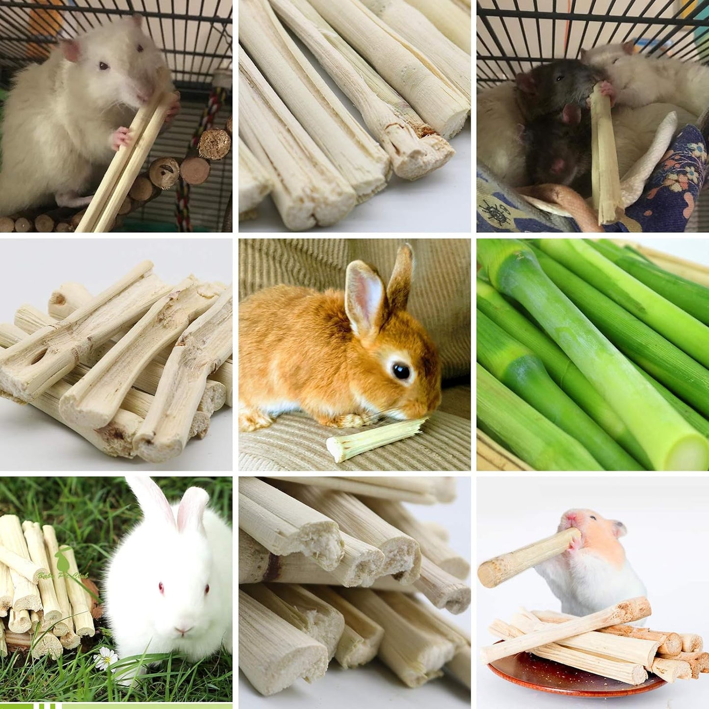 500G Sweet Bamboo Chews for Rabbits, Rabbit Chew Toys Bamboo Sticks | Rabbit Bamboo Chew Sticks, Bamboo Sticks for Rabbits, Bamboo for Rabbits, about 50-60 Sticks, 3.94 In, Rabbits Guinea Pigs